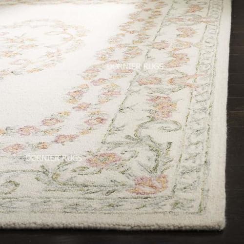 Image of 6x6 Ft Square Wool Rug - Hand-Tufted Woolen Carpet Ideal for Living Room Corners or Lounges