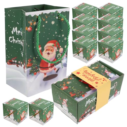 Parliky 10 Unidades Caja Regalo Navideña Plegable con Efecto Rebote Contenedor Reutilizable para Dulces y Dinero para Cumpleaños Aniversarios y Celebraciones Festivas
