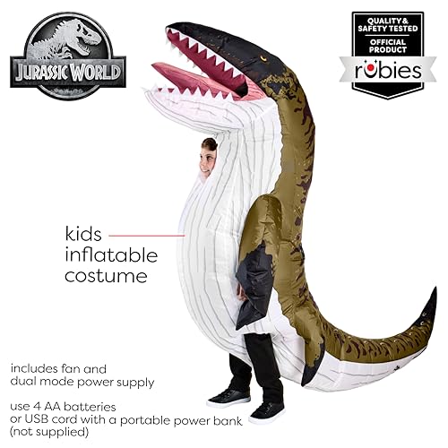 Disfraz inflable Mosasaurus Jurassic World para niño unisex miniatura 2
