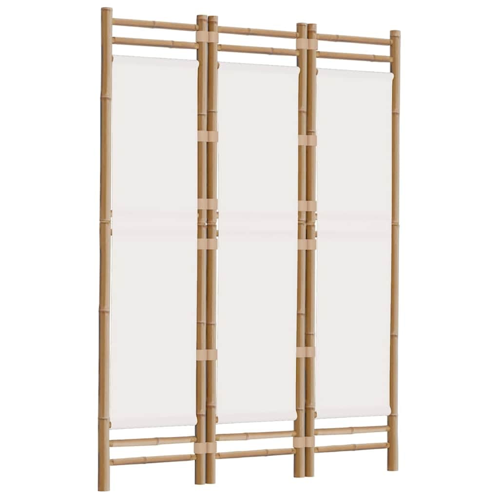 Paravento in bambù e tela, 3 pezzi, 120 x 180 cm, pieghevole, autoportante, opaco, per soggiorno, camera da letto, ufficio e casa, come protezione dagli sguardi indiscreti e divisorio