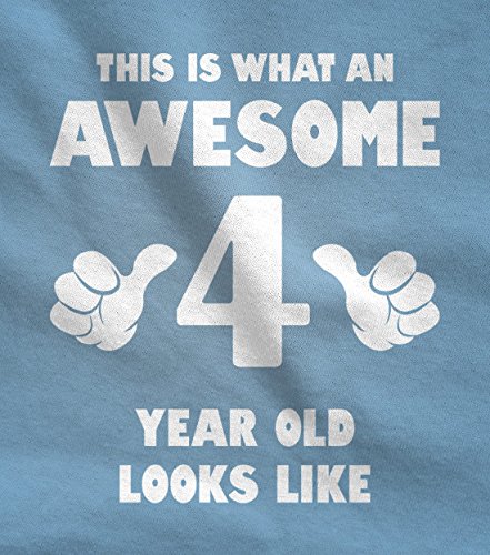 Tstars Awesome 4 Year Old Shirt - Fun 4th Birthday Tee Gift for Toddler Boys and Girls, Kids Birthday Outfit2