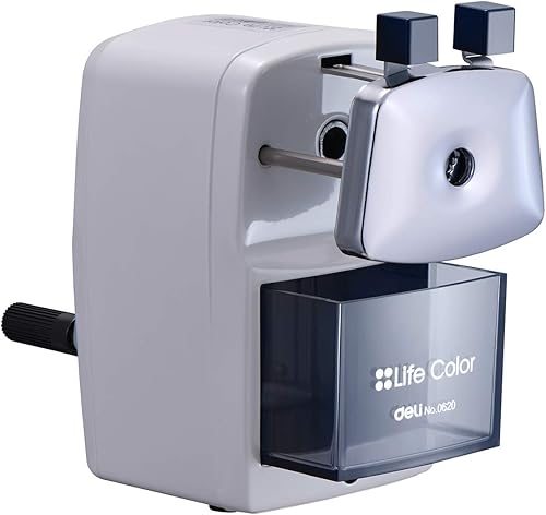 Sacapuntas manual, sacapuntas para artistas, sacapuntas de carbón para bocetos y lápices de dibujo, color blanco