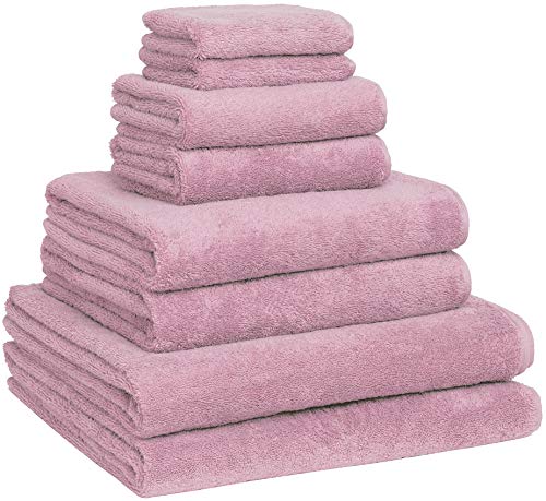 Home and Plan Set de toallas de baño de 100% algodón turco con 2 toallas de baño (Pack de 8) Rosado