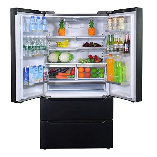SMETA 36 Inch 22.5 Cu.Ft Counter Depth French Door Refrigerator Bottom Freezer with Auto Ice Maker for Home Kitchen, Stainless Steel