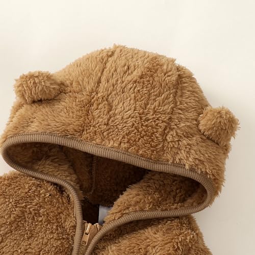 Sobowo Baby Boys Girls Winter Clothes Fleece Zip Up Hoodie Jacket Coat Ear Sweatshirt Pants Outwear Outfits 0-24 Months thumb #1