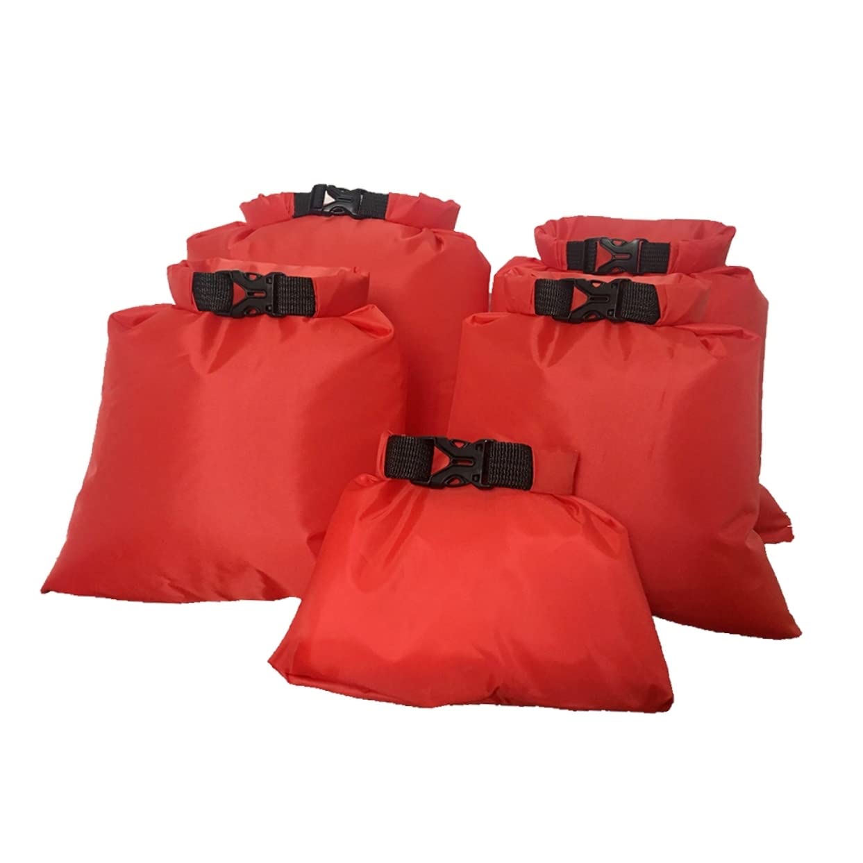 Sacche Impermeabili da Viaggio 5 Pezzi 1, 5l-6l Rosso