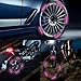 Zipelo 20PCS Reflective Car Wheel Decorative Stripe Stickers, Anti Scratch Vehicle Night Safety Warning Tape Decal, Automotive Exterior Tire Rims Sticker Accessories, Universal Fit (Pink)