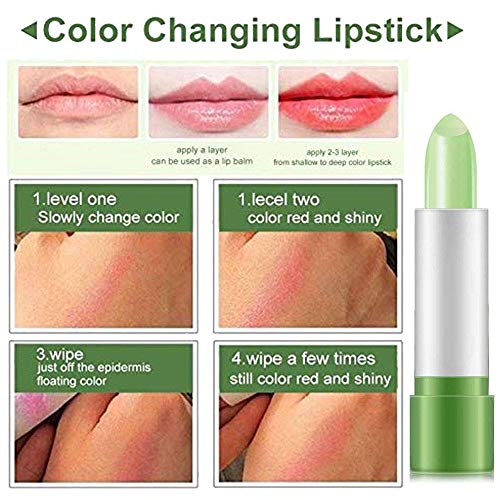 Firstfly FIRSTFLY-1355 2 Pack Aloe Vera Lipstick, Firstfly Long Lasting Nutritious Lip Balm Lips Moisturizer Magic Temperature Color Change Lip Gloss thumb #3