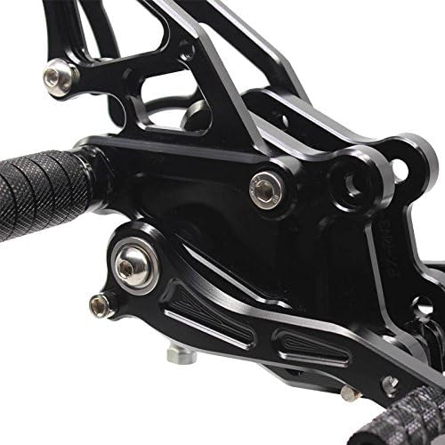 Miniatura 6 de FXCNC Juego de estriberas para motocicleta CNC Billet, reposapiés trasero totalmente ajustables, compatible con NINJA 300R EX300 2013 2014 2015 2016