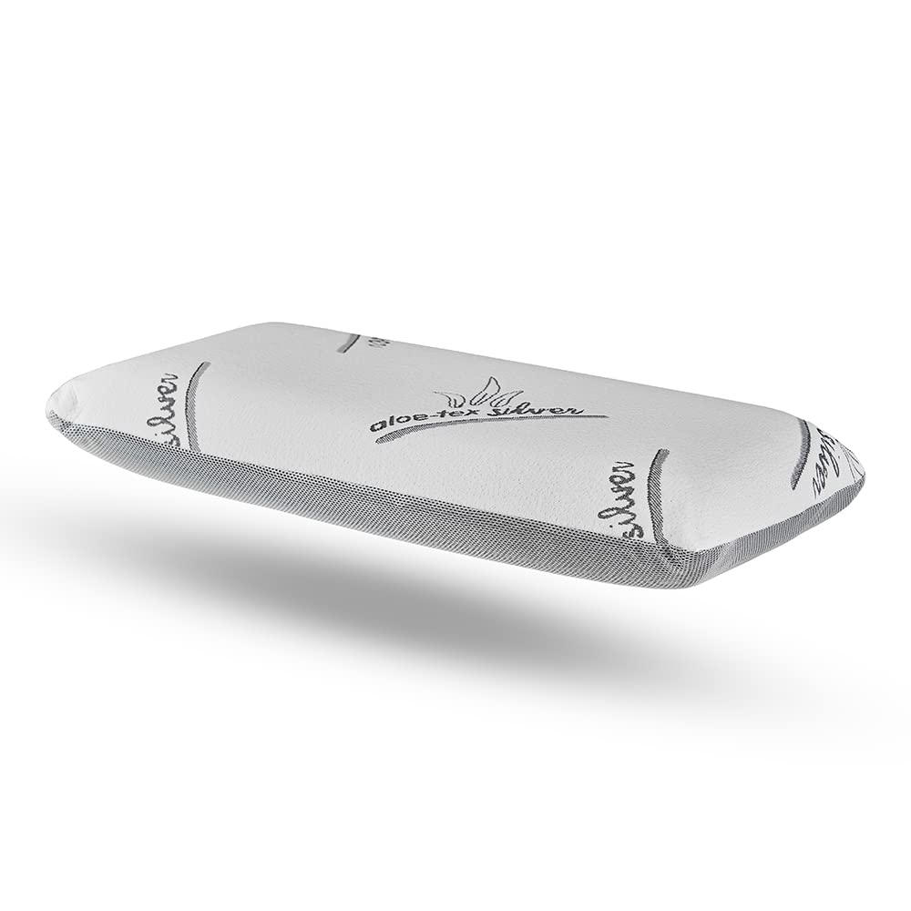 DECASATEXTIL®- Almohada viscoelástica para un Descanso de Calidad- Carbono Activo Natural, con núcleo viscoelástico Perforado de Alta Densidad, indeformable, hipoalergénica, Transpirable. (135cm)