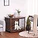 DWANTON Dog Crate Furniture with Cushion, Wooden Kennel Table with Double Doors, Indoor Dog House, Small/Medium/Large/Extra Large Size, 27.2