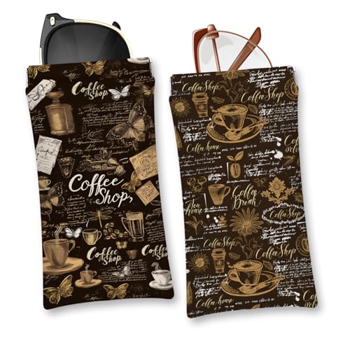 Image of Eyeglasses Sunglasses Case PU Soft Squeeze Top Glasses Pouch for Women Men,Animal Pattern Portable Anti Scratch