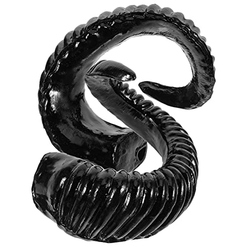Excelente 1 par de tocado de cuerno de oveja disfraz, accesorio de halloween, cuerno de oveja, para cosplay, pinzas para el cabello, cuerno de oveja, accesorios de resina, hecho a sí mismo