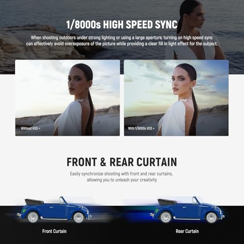 Image of NEEWER Z880-S 2.4G 76Ws TTL Camera Flash Speedlite Compatible with Sony, Compatible with Godox, Upgraded UI Adjustable Modeling Lamp TTL /M Quick Switch TCM Key 1 /8000s HSS 3000mAh 600 Full Power Flash