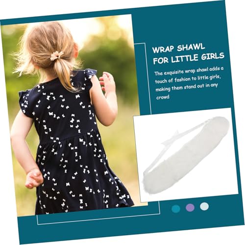 Fashionable Girls Wrap Shawl Soft Acetate Decorative Shawl for Little Girls Warm Cozy for Cold Weather Stylish Cape Accessory for Parties Everyday Wear3