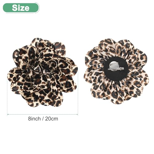 Image of M METERXITY Extra Large Rose Flower Brooches, Lapel Pins Dainty Satin Fabric Big Camellia Oversized Brooch Pin