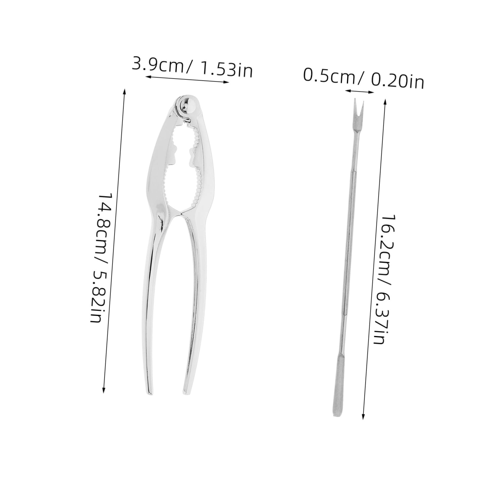 OUNONA Ergonomic Design Nut Clamp Multi-use Seafood Tool for Walnuts Crab Legs Lobster Cracker Utensils