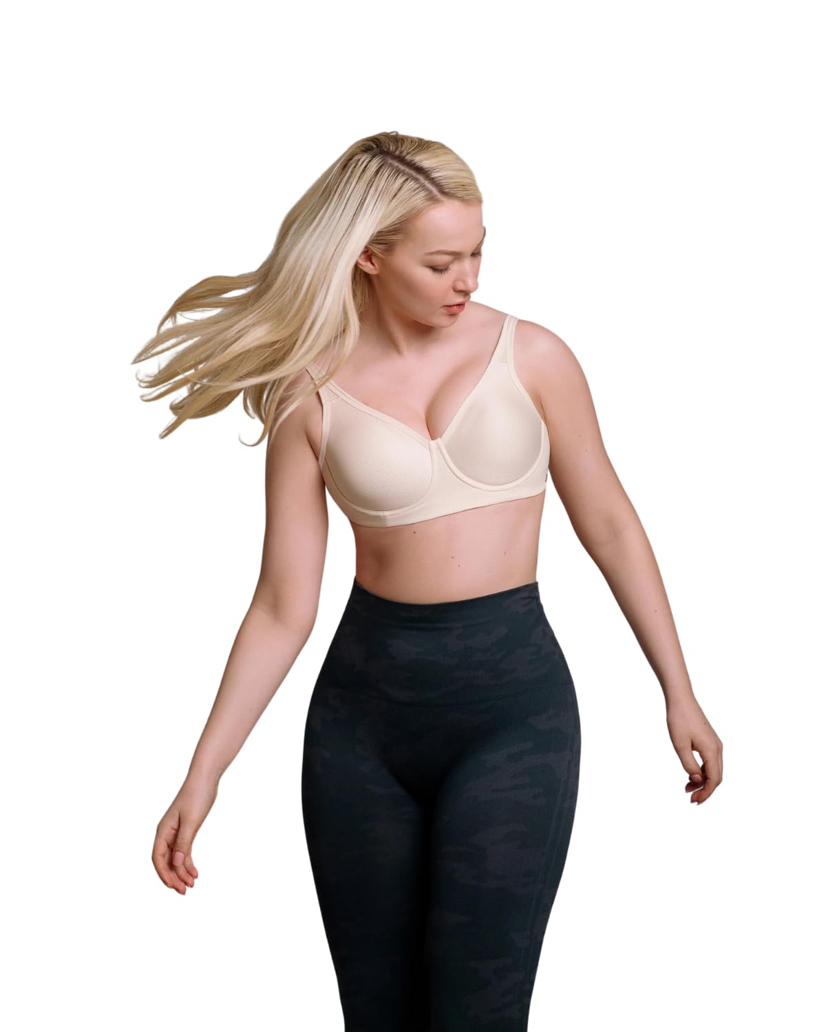 Kaye Larcky | 4020 Le Impact Underwire Sports Bra | Everyday Bra for Women | Workout Clothes | Gym Tops | Nude 36DD
