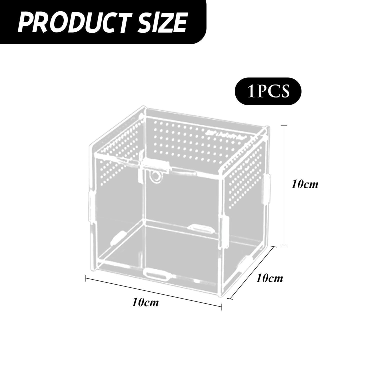 1 Piece Acrylic Feeding Box, Transparent Feeding Box, Crawling Pet Supplies, Suitable For Spiders, Lizards, Snails. — view 2