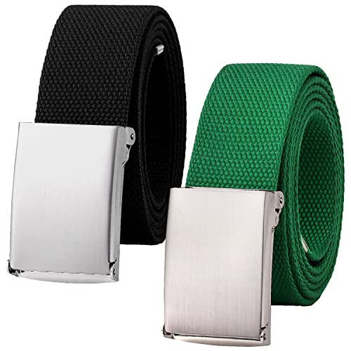 Image of Falari Canvas Web Belt Fully Adjustable Cut to Fit Golf Belt Flip Top Buckle