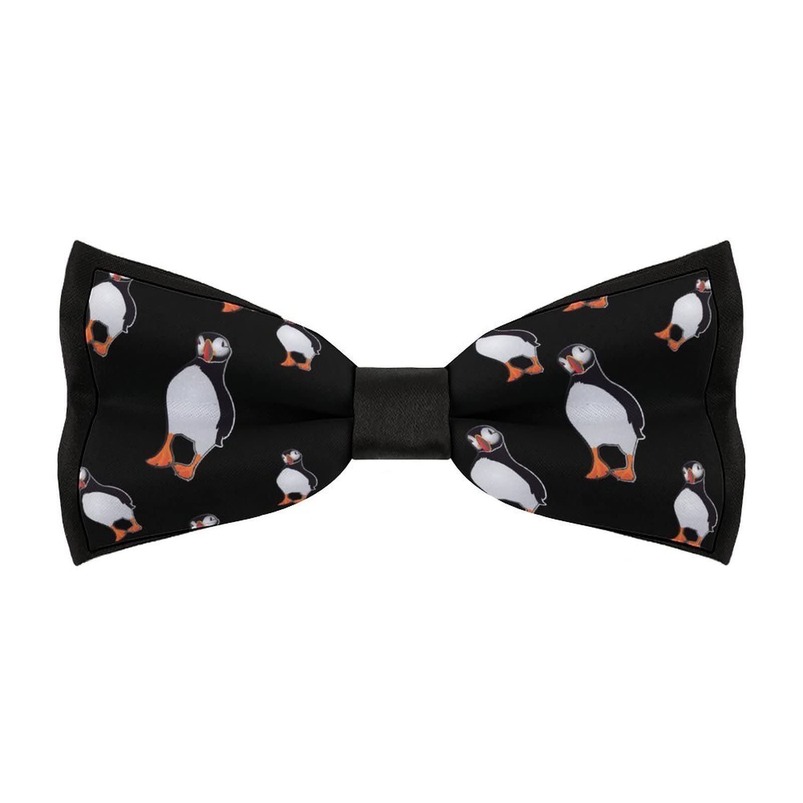 Atlantic Puffin Men's Bow Tie Pre-Tied Adjustable Bowtie Necktie Design for Gift
