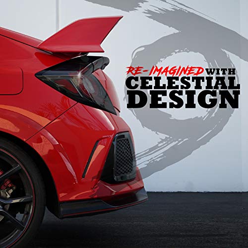 OPT7 Sequential LED Tail Light Lamps Pair Smoked 16-21 for Honda Civic Hatchback with OLED