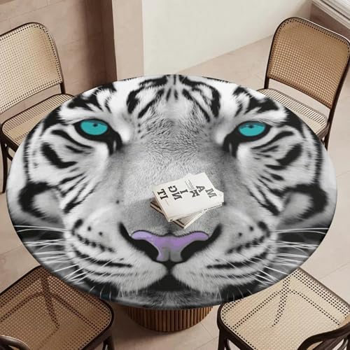 Nappe ronde élastique imperméable anti-vent pour table extérieure - 6