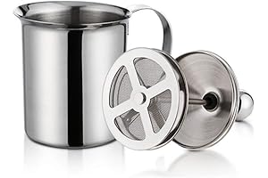 Espumador de Leche Manual de Acero Inoxidable 304 de Doble Capa (27 oz)