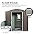 Dyncan Durable and Secure 8ft x 4ft Outdoor Metal Storage Shed with Window, Iron Frame, Gray