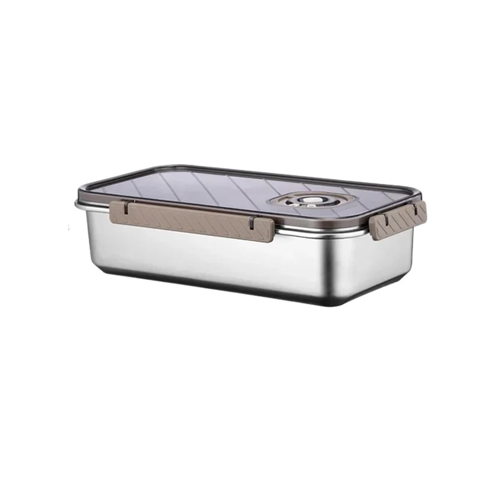 Contenitori per alimenti in acciaio inossidabile Contenitore for alimenti in acciaio inossidabile 304, contenitore for uova, congelatore rapido, for sigillato, organizer da cucina(2L)