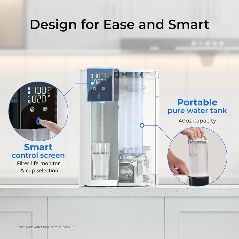 Miniatura 9 de Mineral alcalino sistema de ósmosis inversa Waterdrop CoreRO, certificado NSFANSI 58 y 372, filtro de agua de ósmosis inversa de 7 etapas para