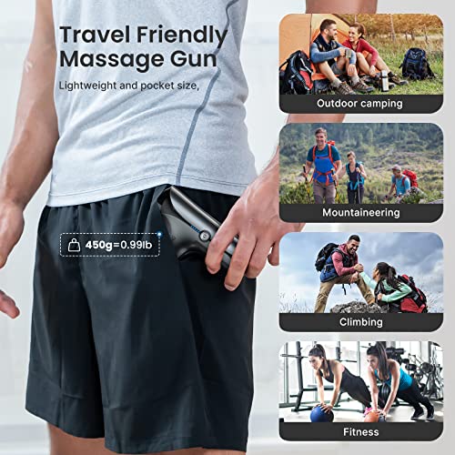 Renpho Mini Massage Gun, Deep Tissue Percussion Muscle Massager Handheld Electric Massager For Athletes With 4 Heads And 5 Modes, Portable Size, Long Battery Life, Gifts For Man, Women #TOP6