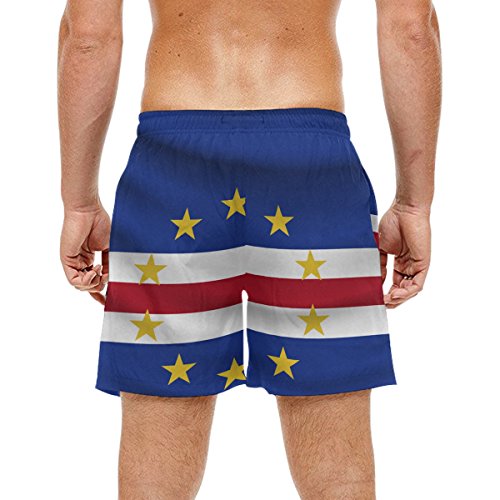 super3Dprinted Cape Verde Flag Men's Swim Trunks Water Beach Shorts with Pockets2