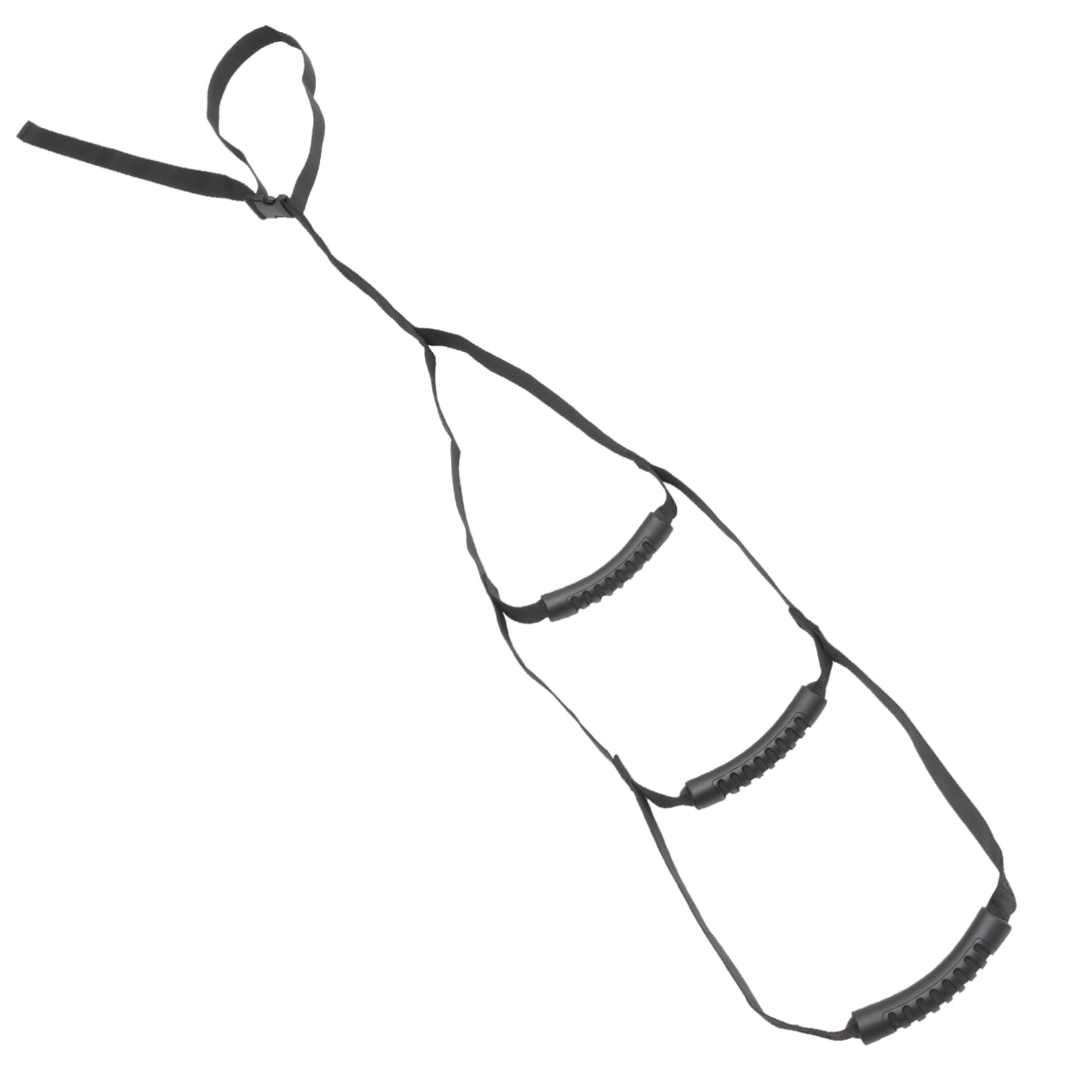 IWOWHERO Wake up Aid Bed Ladder for Seniors Old Man Upassist Disabled People Supplies Bed Pull up Belt Sit up Assist Belt Foot Lifter Strap Straps Bed Rail for Adjustable Bed Ribbon Black