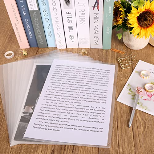 Eoout 45Pcs Plastic Folders, Clear Folders Project Pockets For A4, Document Folders For School And Office Supplies, Transparent Plastic Document Folders #TOP5