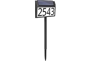 MAXvolador Solar Address Sign Lighted House Numbers Waterproof