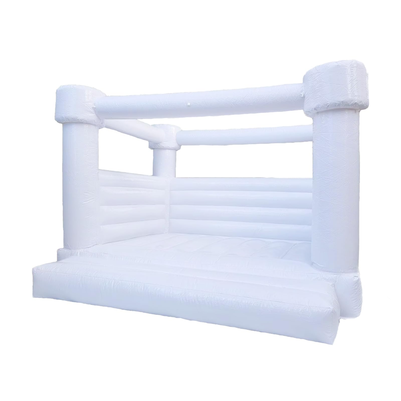 AEOR Inflatable White Bounce House for Kids, Adults, PVC Commercial Grade Bouncy Castle Jumping Bed with Strong Blower for Wedding Party Birthday
