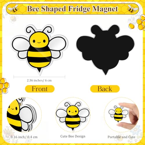 25 sets de imanes decorativos de abeja para refrigerador miniatura 2