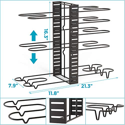 image for Vdomus Pot Rack Organizer with 3 DIY Methods, Black Metal Kitchen 8+ P