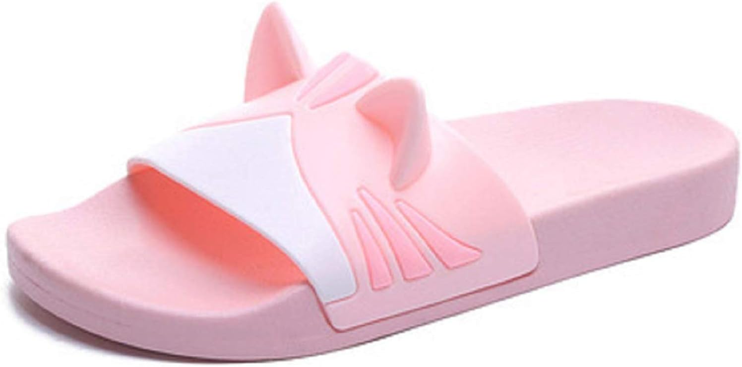 Women's Animal Cat Ear Bath Shower Indoor & Outdoor Slide Sandal