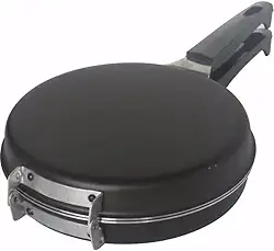 Forno de Pizza Portátil com Frigideira Dupla - Para Panquecas, Omeletes e Pizza Rápida, Antiaderente