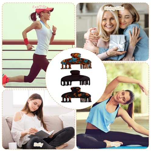 Pinza para cabello Hat Claw Clip, clip para sombrero para mujeres, set de tres pinzas grandes con agarre antideslizante, tamaño 10.5 cm miniatura 7