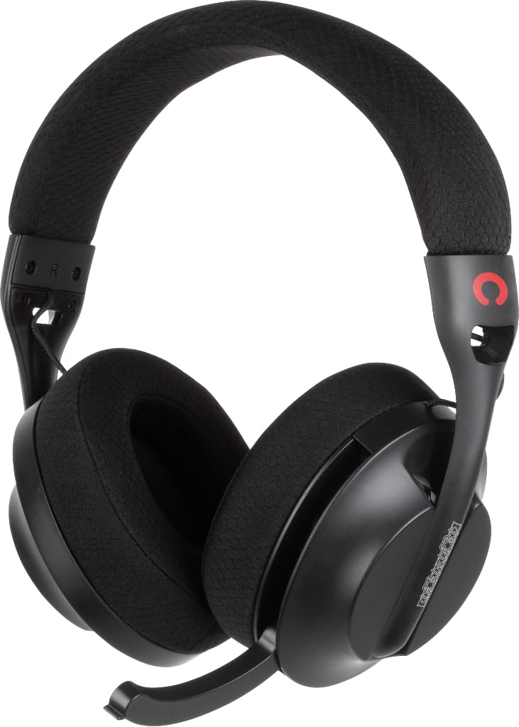Konix Auriculares Gaming ultraligeros Pulsar de 180 g para PC - Altavoces de 40 mm - Micrófono - Conexión Bluetooth/Cable Tipo-C/dongle USB - Negro