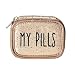 Miamica Case My Pills Packing Organizer, Gold Glitter