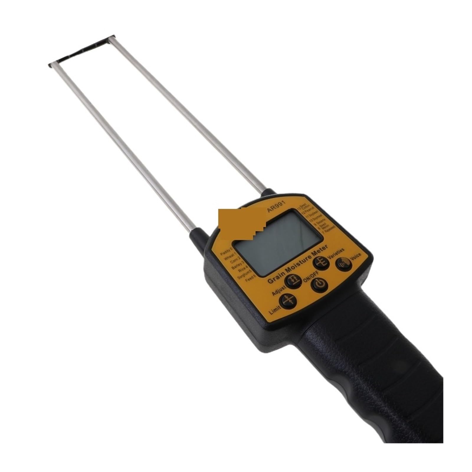 Mnmioio One Color Digital Moisture Tester, Grain Moisture Meter Lcd Digital Display Sensor With Probe For Corn Wheat Rice Bean Flour Fodder Rapeseed Seed