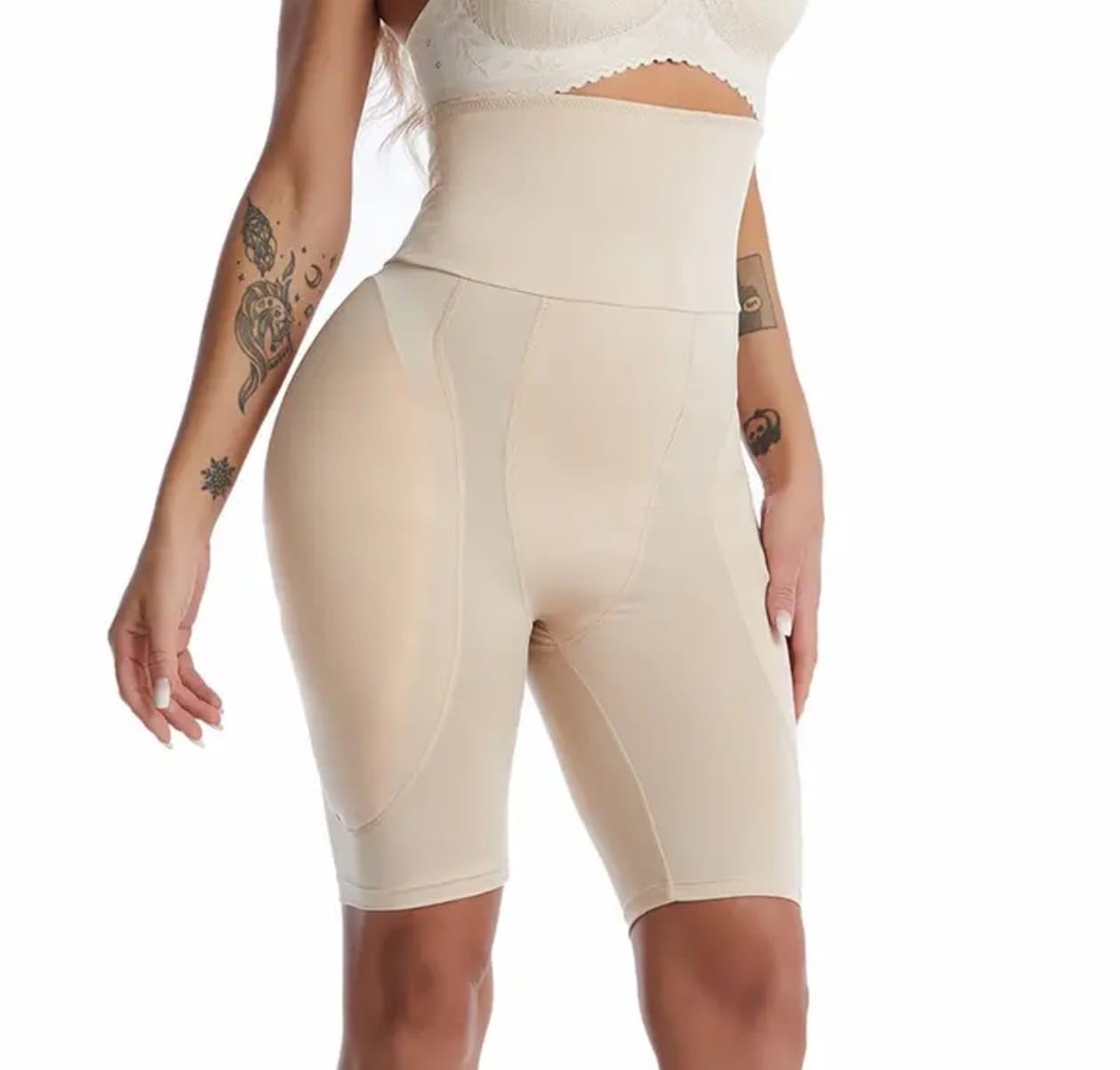 Thigh Slimmer with High Waist and Fake Buttocks Removable Padded's Body Sculpting Shaping Panties for Women-image-47