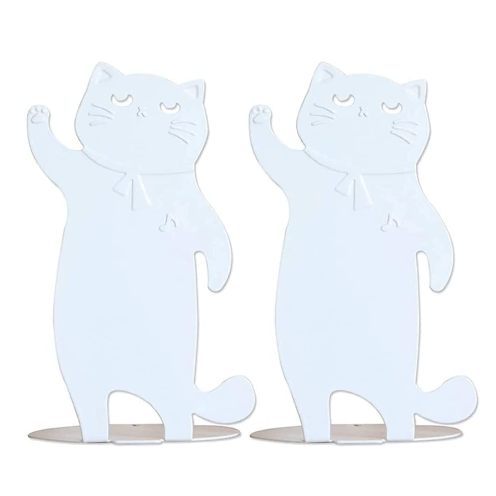 Sujetalibros de Metal para decoración de Gatos, sujetalibros de Gran Capacidad, Tapones para Libros de 11,8x10,5x19,7 cm, Suministros de Oficina para Libros, 1 par de Extremos para Libros