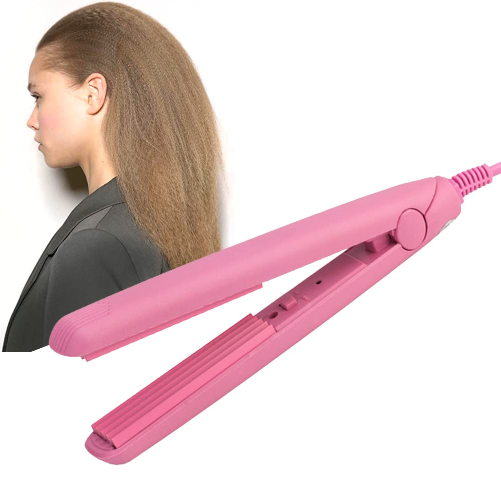 Mini Ceramic Hair Iron, Volumizing Crimper, Heat Conductivity Good, Anti-Static, Lightweight, Universal Voltage