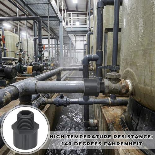 Image of 8 Pcs 1 /2 Inch PVC Pipe Fitting Male Adapter Schedule 80 Socket x Npt Compatible with 836 Series Heavy Duty Industrial Grade Corrosion Resistant Plumbing Irrigation Connector for Water