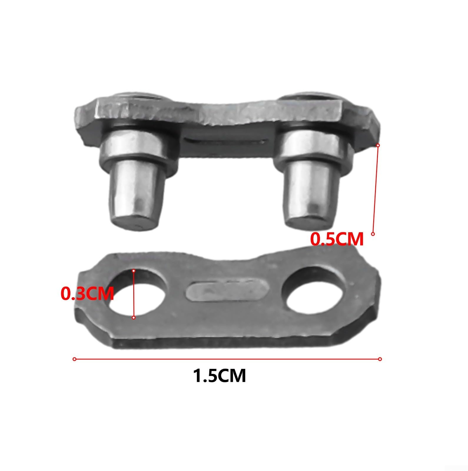10 maglie in acciaio per motosega 325 058, dimensioni 1,5 x 0,5 cm, adatte per riparazioni e sostituzioni della catena della motosega